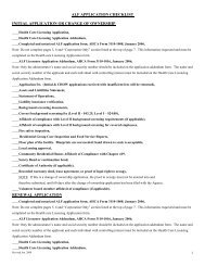 alf application checklist initial application or change of ownership ...