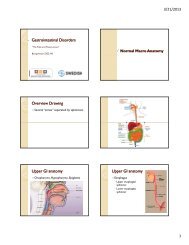 3/21/2013 1 Gastrointestinal Disorders Overview Drawing Upper GI ...