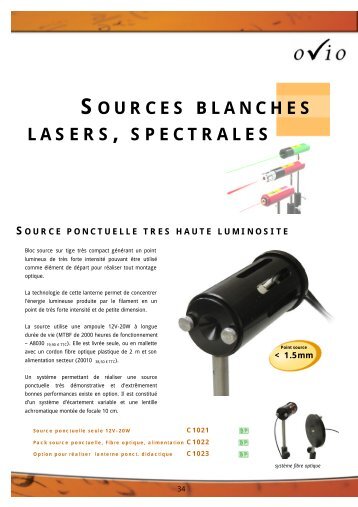 sources blanches lasers, spectrales source ponctuelle tres ... - Ovio