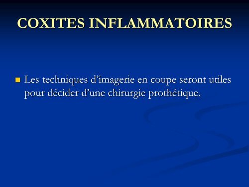 semiologie clinique et radiologique de la hanche douloureuse