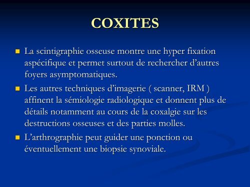 semiologie clinique et radiologique de la hanche douloureuse