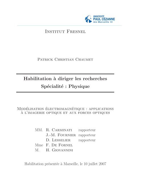 pdf (French) - Institut Fresnel