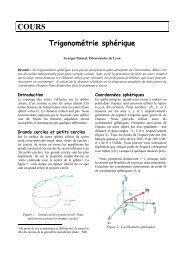 COURS Trigonométrie sphérique - Acces