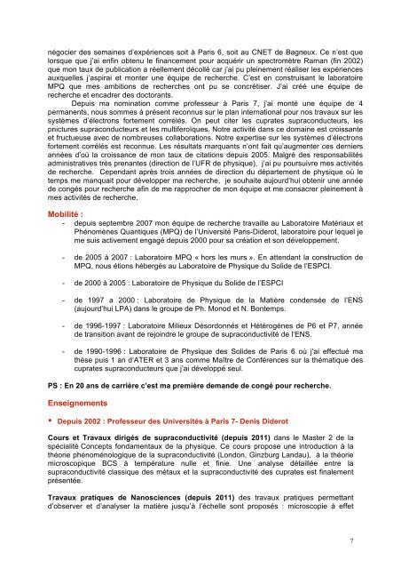 Curriculum Vitae - APC - Université Paris Diderot-Paris 7