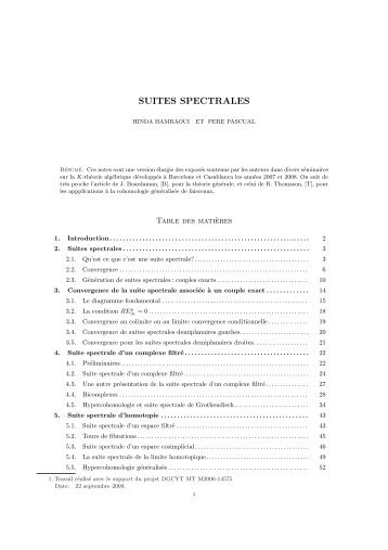 SUITES SPECTRALES - Departament de Matemàtica Aplicada I - UPC