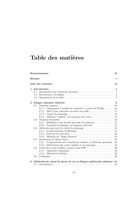 Méthodes spectrales pour une analyse en fatigue des structures ...