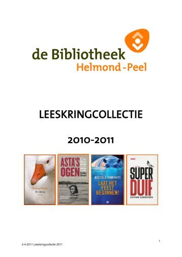 LEESKRINGCOLLECTIE 2011-2012 - Bibliotheek Helmond-Peel
