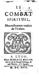 Le combat spirituel - Livres mystiques