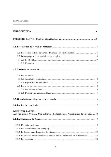 Les Homes Indiens en Guyane française - Guyaweb