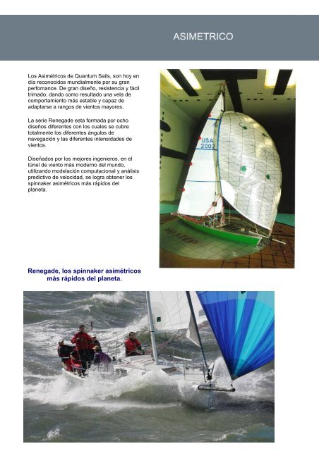 CARACTERISTICAS: Quantum Spinnakers son ... - Quantum sails