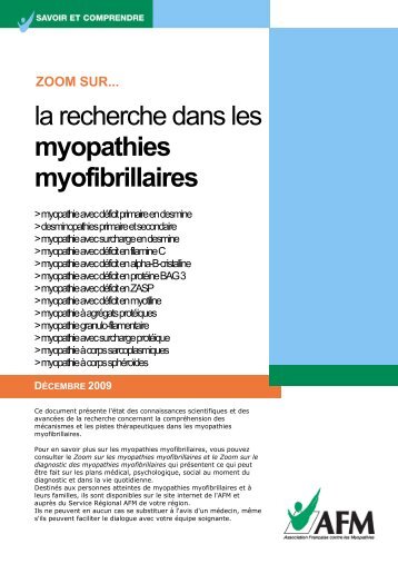 la recherche dans les myopathies myofibrillaires - Téléthon