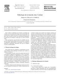Pathologie de la hanche chez l'enfant - 76 (2009) - Société ...