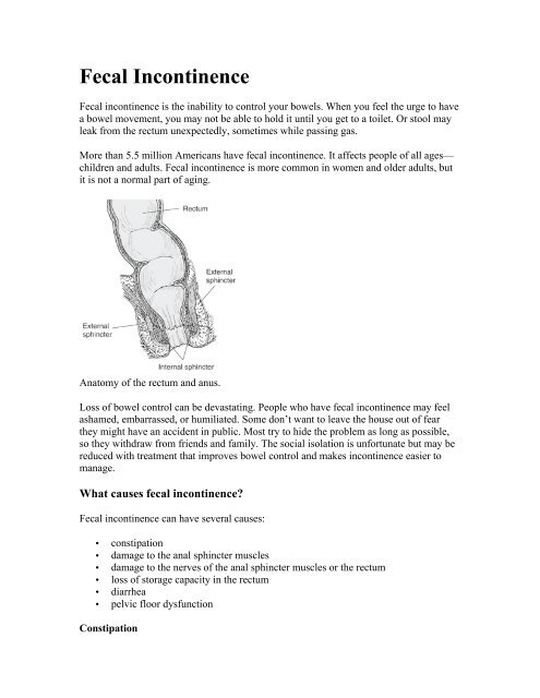 Fecal Incontinence