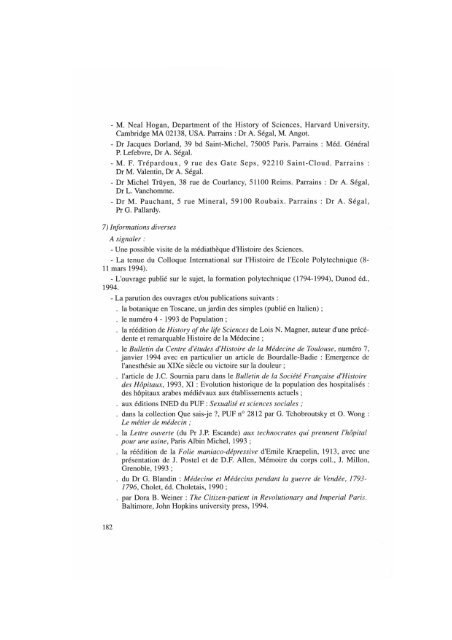 histoire sciences médicales - Bibliothèque interuniversitaire de ...