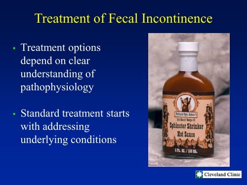 Keynote Lecture: Fecal Incontinence