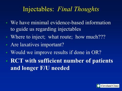 Keynote Lecture: Fecal Incontinence