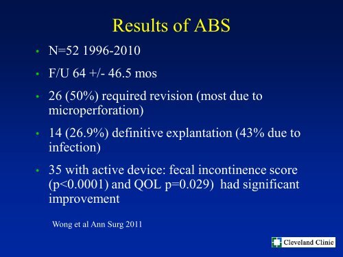 Keynote Lecture: Fecal Incontinence