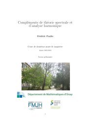 Compléments de théorie spectrale et d'analyse harmonique