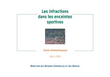 Les infractions dans les enceintes sportives - Ministère de la Justice