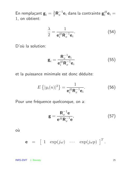 Estimation spectrale Méthodes non-paramétriques