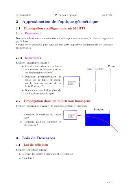 1 Présentation des sources de lumi`ere - Webnode