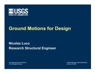 Ground Motions for Design - Earthquake Hazards Program - USGS
