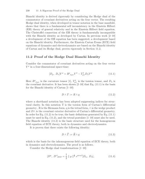 11 A Rigorous Proof of the Hodge Dual of the Bianchi Identity of ...