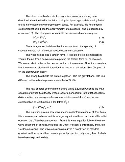 The Evans Equations of Unified Field Theory - Alpha Institute for ...