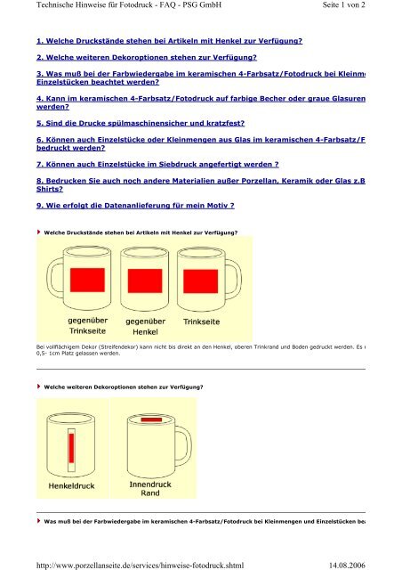 Informationen über Keramikdruck - Werbetechnik - Limmer