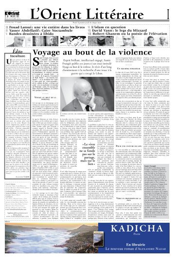 Voyage au bout de la violence - L'Orient-Le Jour