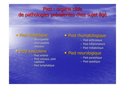 LE PIED DE LA PERSONNE ÂGÉE - SGOC