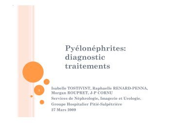 Pyélonéphrites : diagnostic et traitement