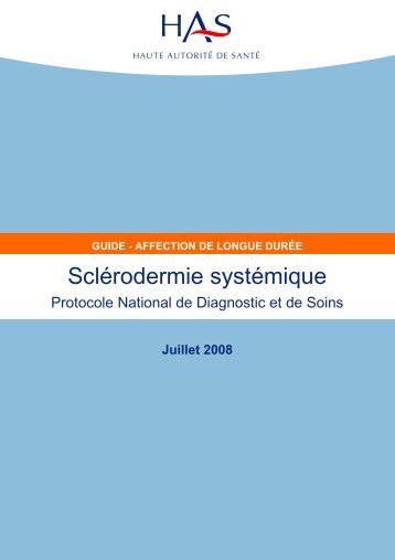 Sclérodermie généralisée évolutive - Haute Autorité de Santé