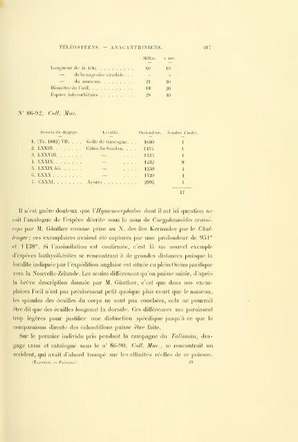 Éxpeditions scientifiques du Travailleur et du Talisman pendant les ...