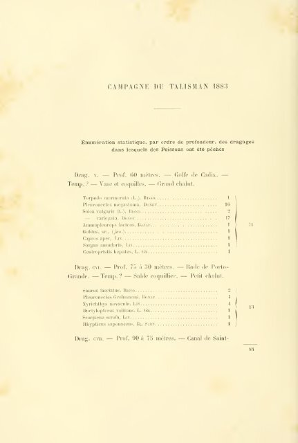 Éxpeditions scientifiques du Travailleur et du Talisman pendant les ...