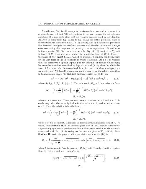 criticisms of the einstein field equation - Alpha Institute for Advanced ...