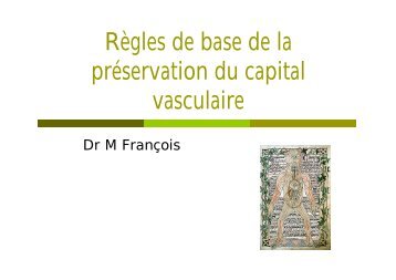 003 Préservation du capital vasculaire Maud FRANCOIS ... - SFAV