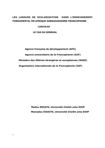 LES LANGUES DE SCOLARISATION DANS L'ENSEIGNEMENT ...