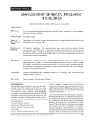 management of rectal prolapse in children - Journal of Surgery ...