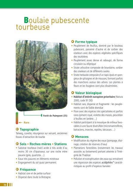 Les MiLieux D'iNTéRÊT PATRiMoNiAL De LA FoRÊT bReToNNe