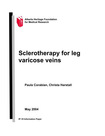 Sclerotherapy for leg varicose veins - Institute of Health Economics