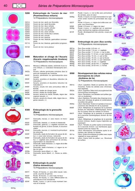 CATALOGUE BIOLOGIE no. 32F Taille du fichier: 9,0Mo - Lieder.de