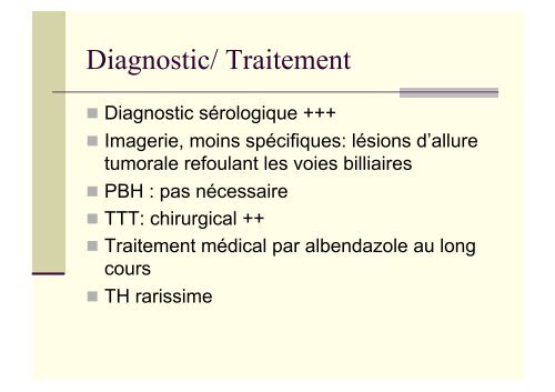 Diagnostic des parasitoses hépatiques - Hepato Web