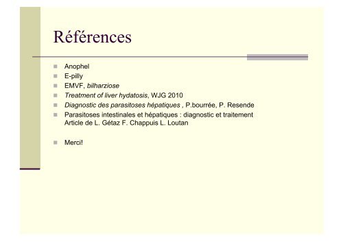 Diagnostic des parasitoses hépatiques - Hepato Web