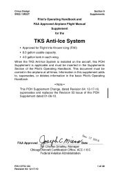 TKS Anti-Ice System - Cirrus Design Authorized Service Center Home