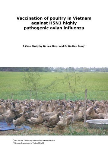 Vaccination of poultry in Vietnam against H5N1 highly pathogenic ...