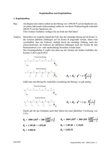 Kapitalaufbau und Kapitalabbau 1. Kapitalaufbau Bsp ... - Aj-dons.de