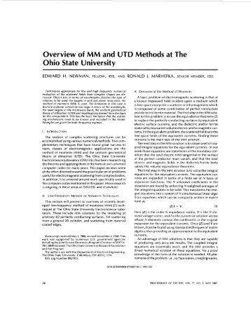 Overview of MM and UTD methods at the Ohio State University ...