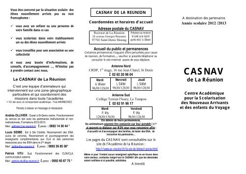 CASNAV - Académie de la Réunion