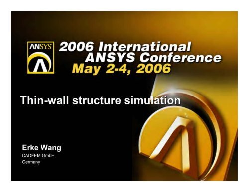 Thin-Wall Structure Simulation - Ansys
